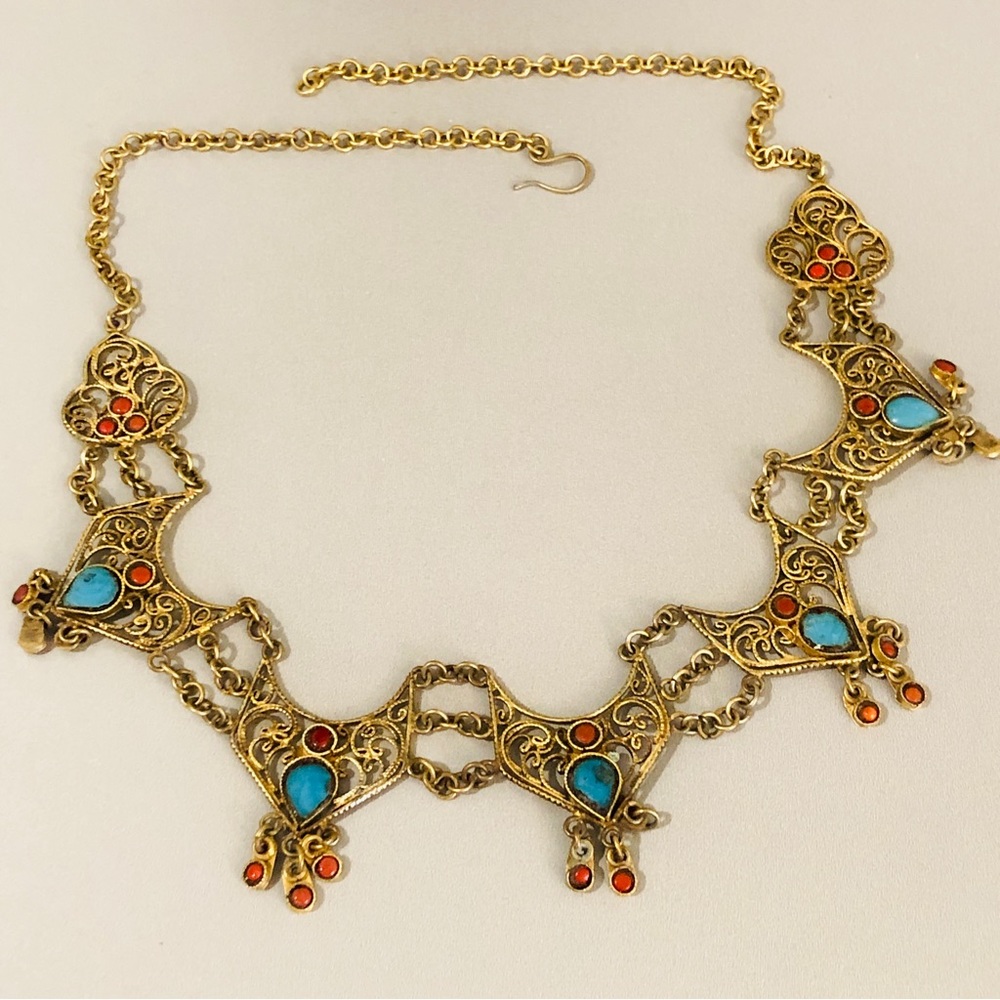 Boho ethnic tribal style necklace